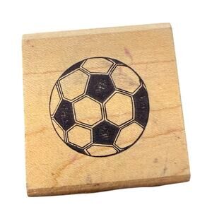 Great Impressions Vintage 1989 Soccer Ball Rubber Stamp